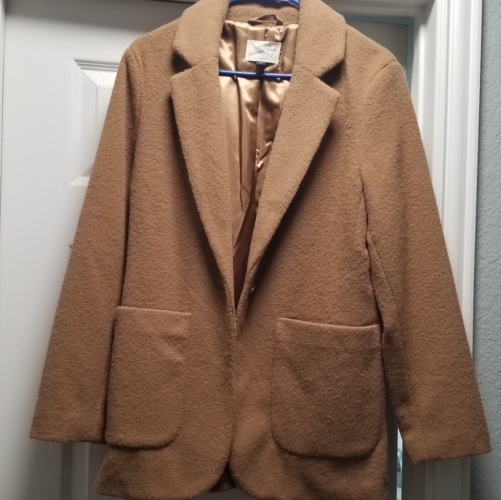 Oversized blazer coat light brown
